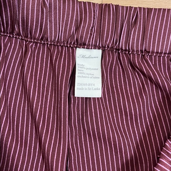 Victoria's Secret Burgundy and Pink Striped Satin Pajamas
Size medium - Picture 9 of 9